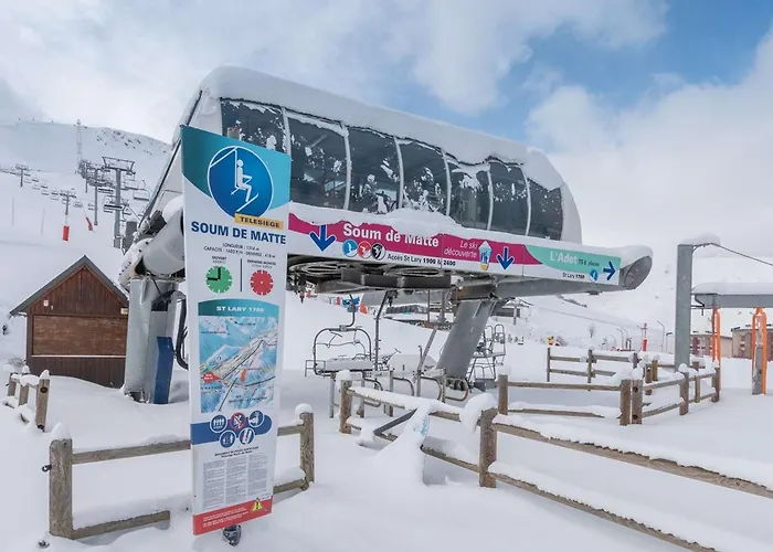 T2 4 Pers Avec Piscine Chauffee Au Pied Des Pistes - Fr-1-296-527 Saint-Lary-Soulan